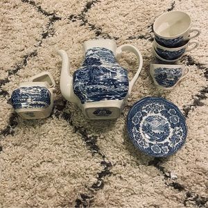 Vintage Royal Warwick “Lochs of Scotland’ tea set